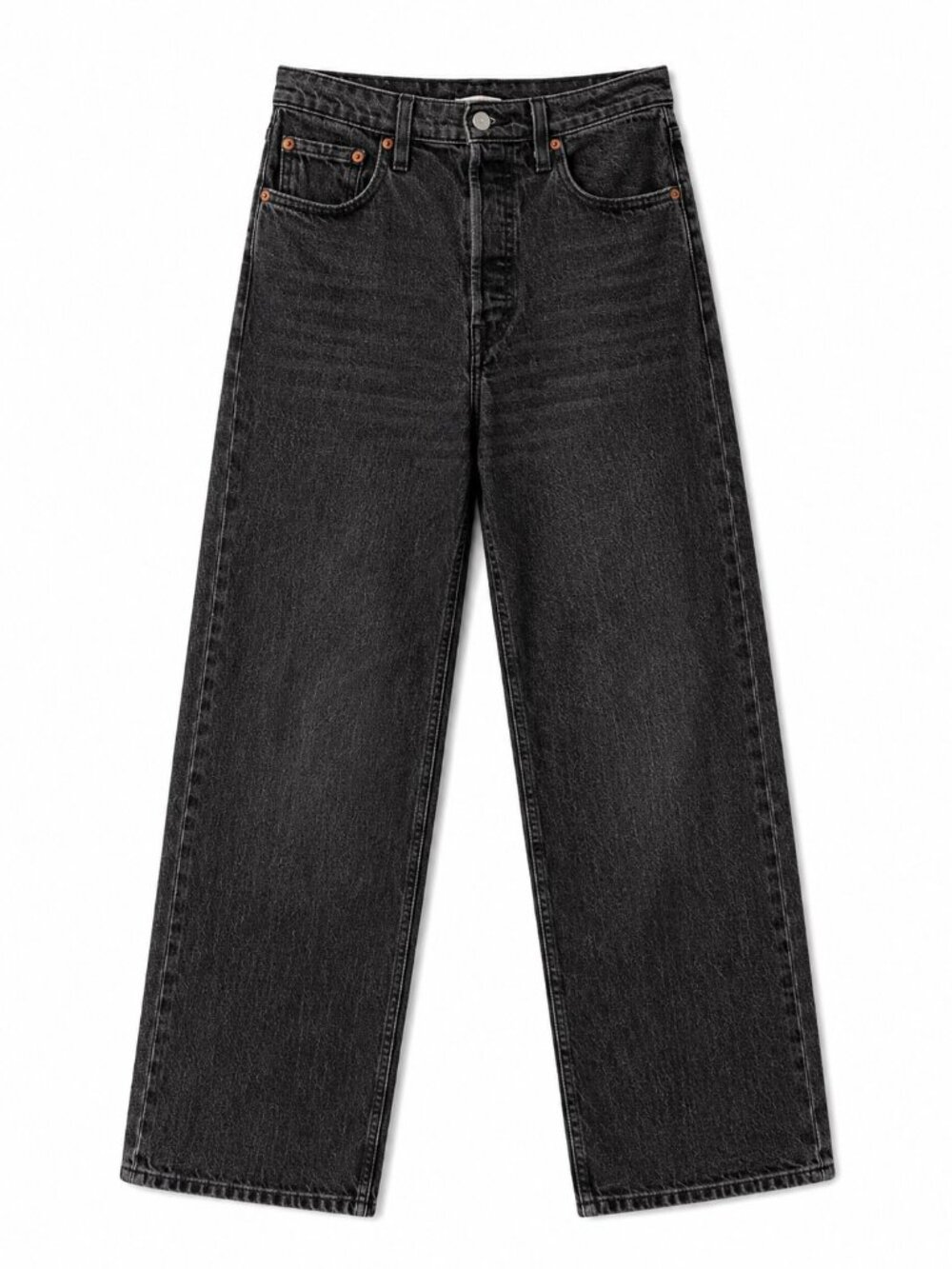 Levi’s Ribcage Straight Ankle Jeans | W25 L27 | Washed Black
